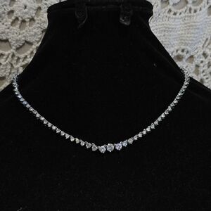 925 Sterling Silver Crystal Necklace